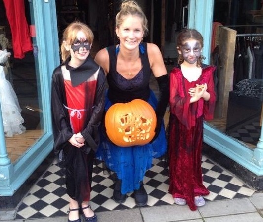 Spooky fun and scary face painting at Marys Living And Giving shop