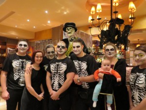 Staff at Bar Estilo ready themselves for their Halloween party