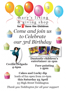 Living and Giving third birthday