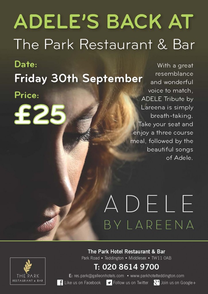 Adele Tribute at The Park Restaurant 