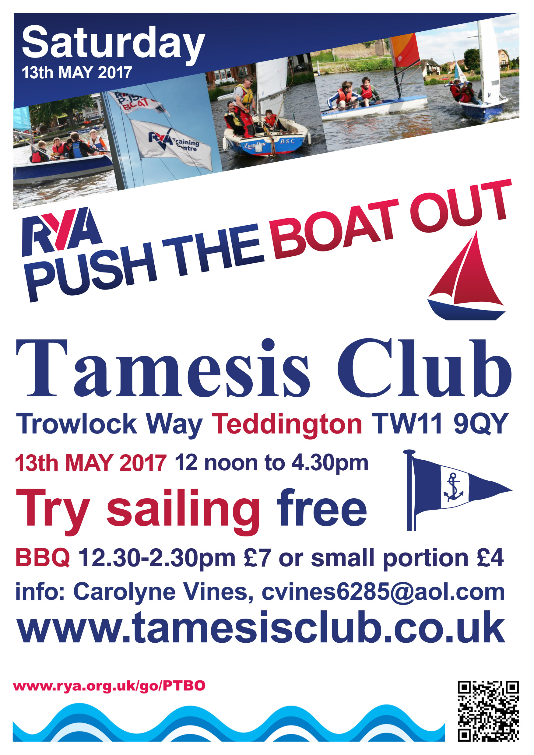 Tamesis Club Push the Boat Out Sailing Open Day