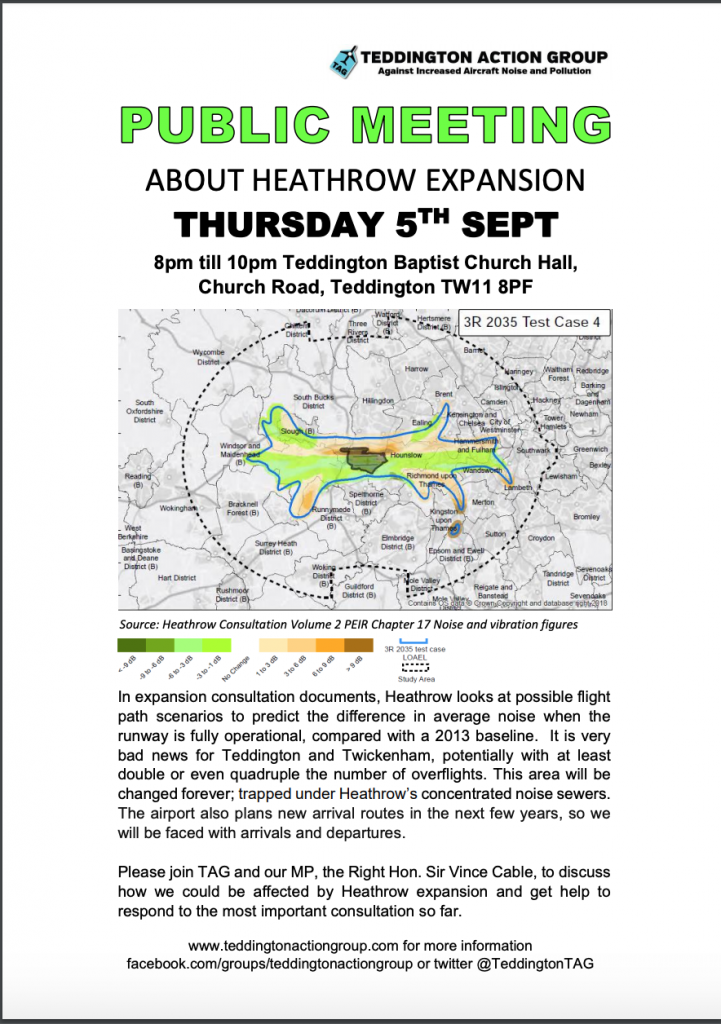 Teddington Action Group Heathrow Expansion Poster