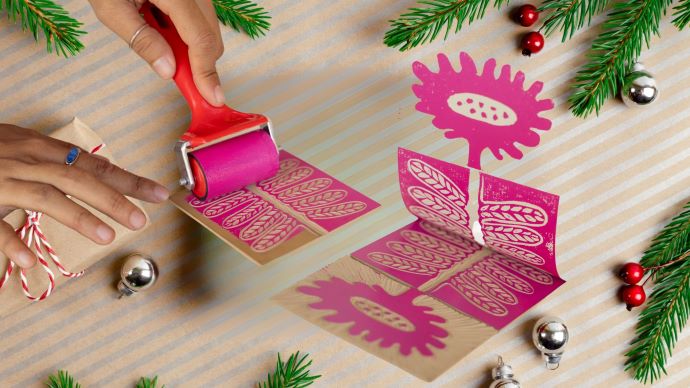 Lino Print Christmas Card Workshop