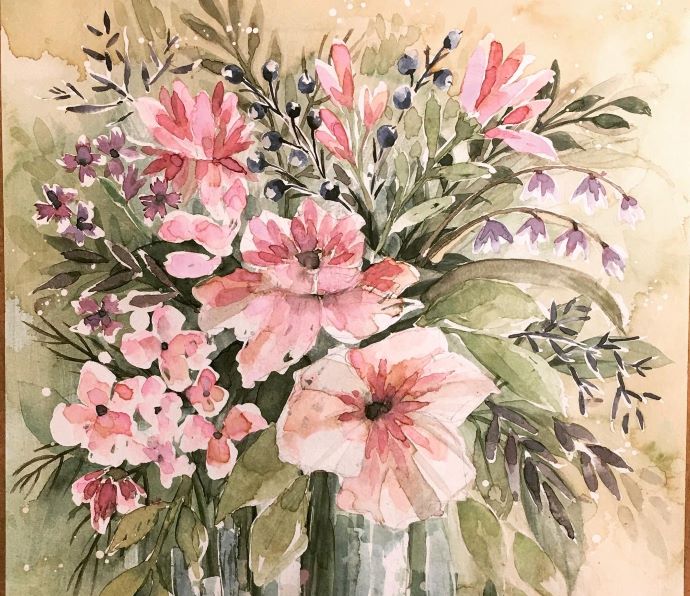 Floral Painting in Mixed Media - 5 week course