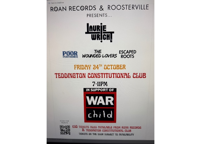 WAR child Charity Gig