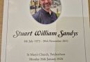 HUNDREDS ATTEND CELEBRATION OF THE LIFE OF STUART SANDYS