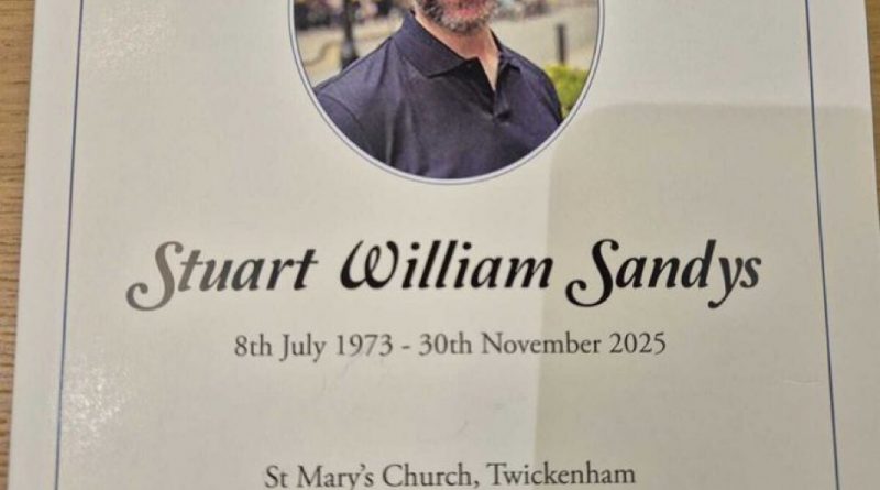 HUNDREDS ATTEND CELEBRATION OF THE LIFE OF STUART SANDYS