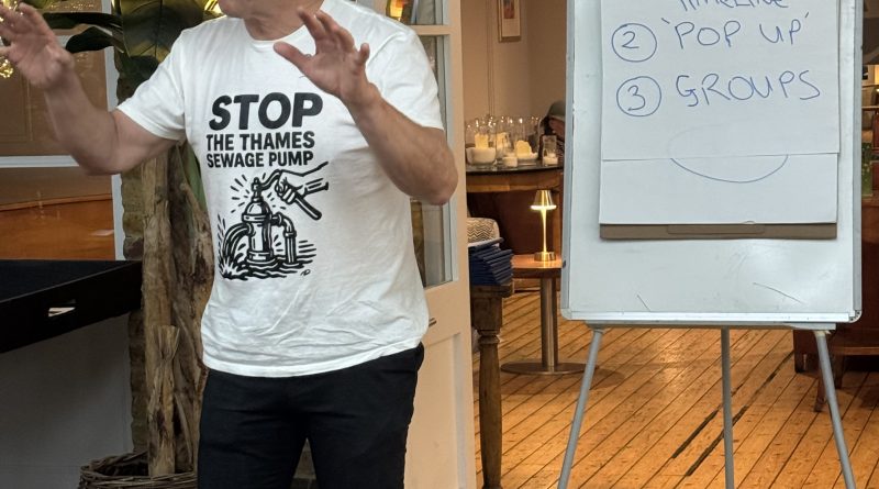 THAMES SEWAGE PUMP CAMPAIGNERS LAUNCH PETITION DETAILS IN TEDDINGTON