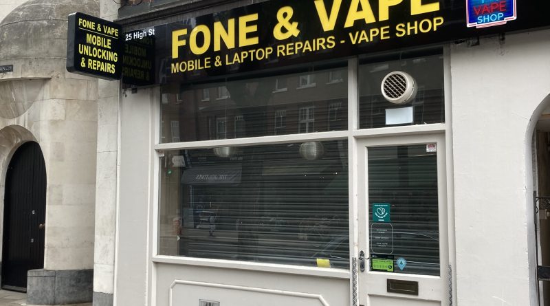 VAPE SHOP SHOCK FOR TEDDINGTON HIGH STREET