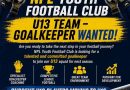 GOALKEEPER REQUIRED…