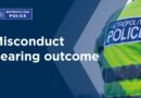 POLICE OFFICER DISMISSED AFTER DISCIPLINARY HEARING