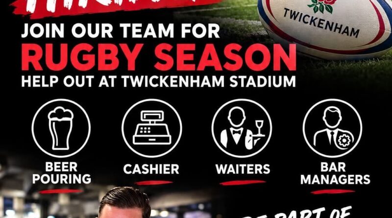 JOB OPPORTUNITIES AT TWICKENHAM