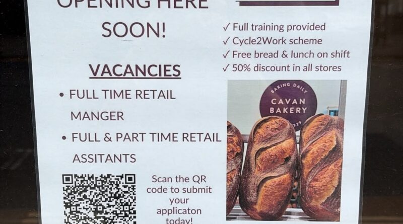 NEW CAVAN BAKERY LAUNCHES RECRUITING DRIVE AT OLD ESTATE AGENT’S OFFICE