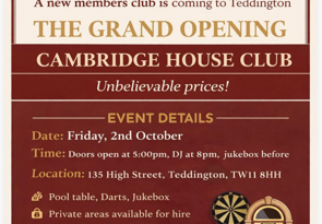GRAND OPENING OF NEW PRIVATE MEMBERS CLUB TOMORROW NIGHT (FRI)